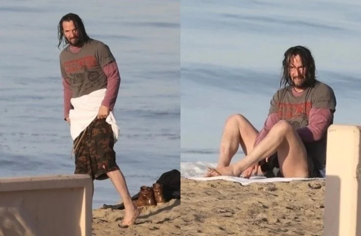 Keanu Reeves Looks Stunning While Shirtless At The Beach In Malibu